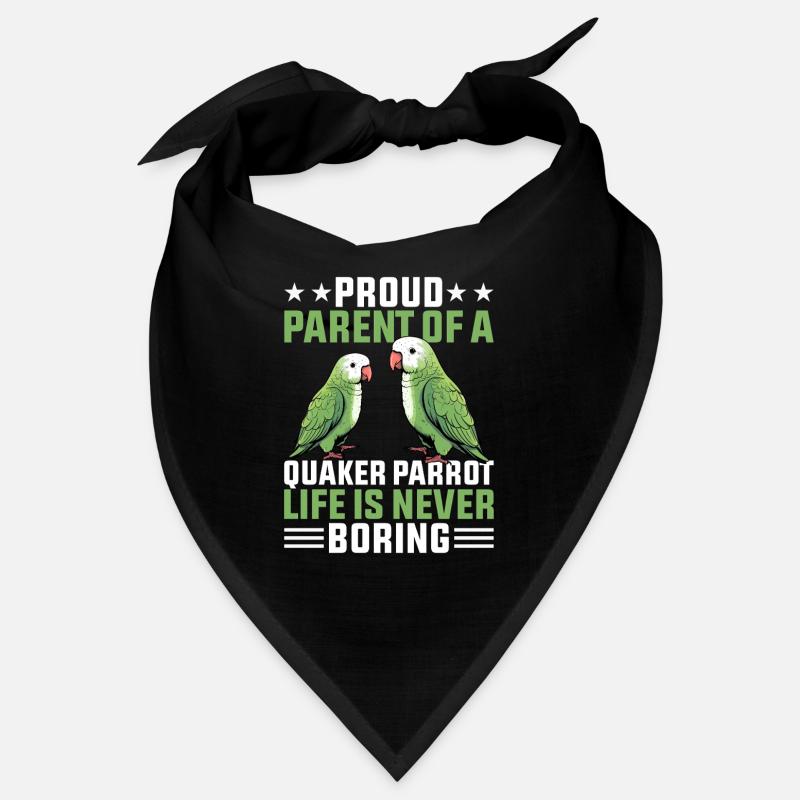 Green Monk Actor Quaker Conure Parrots Bandana