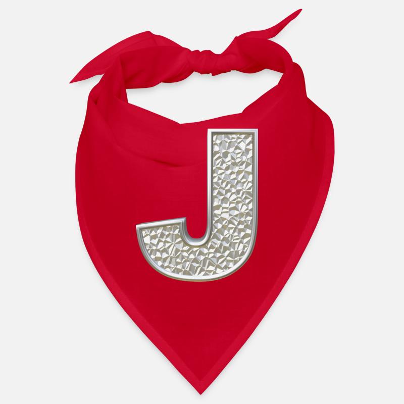 J, lettre, lettre J, initiale, initiale J, monogramme, Bandana