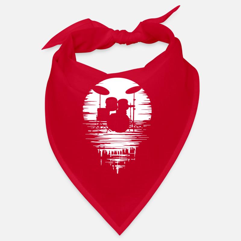 Drumset Silhouette Schlagzeug mit Spiegelung Bandana