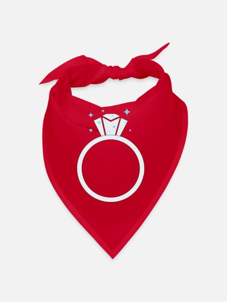 Diamond Wedding ring - Bandana - red - Front