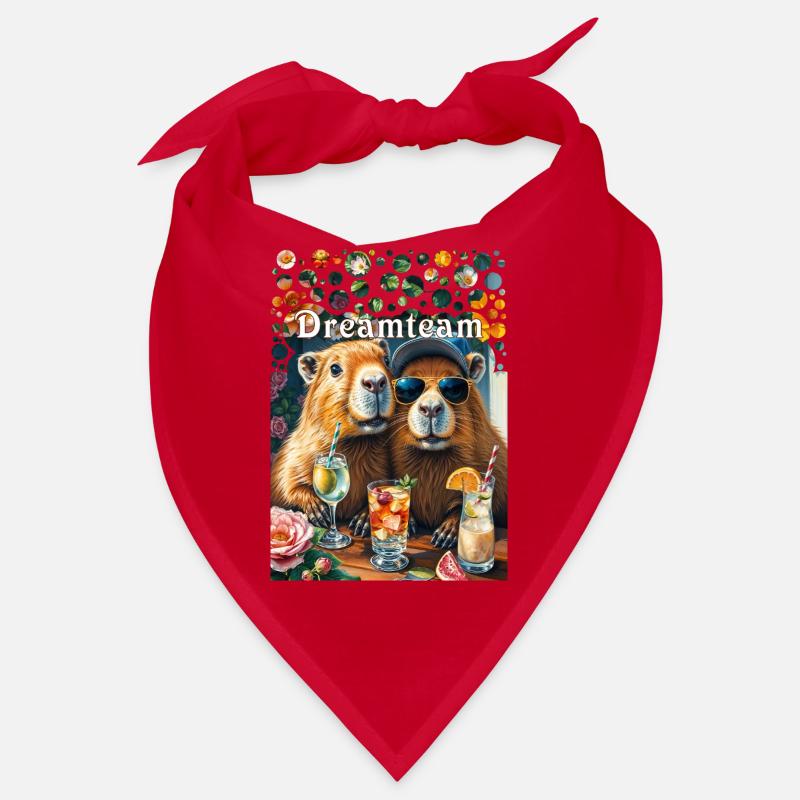Dreamteam Capybara Couple Teamwork Freizeit Bandana