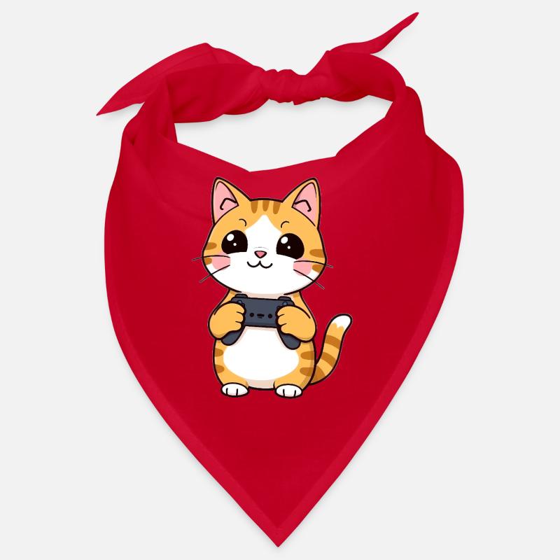 Gaming Cat with Controller Bandana