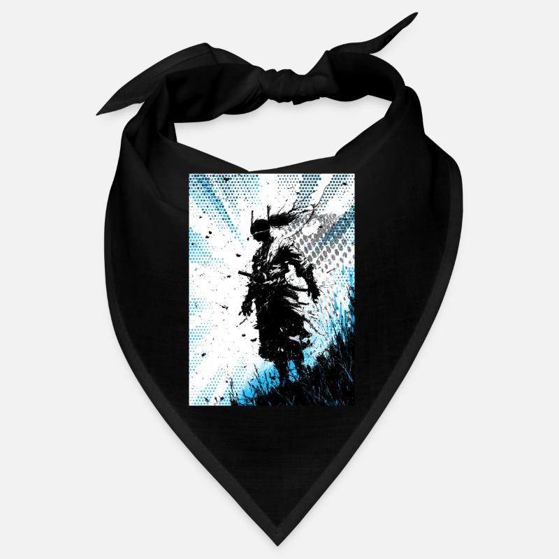 Blaue Halbton-Windkrieger-Silhouette Bandana