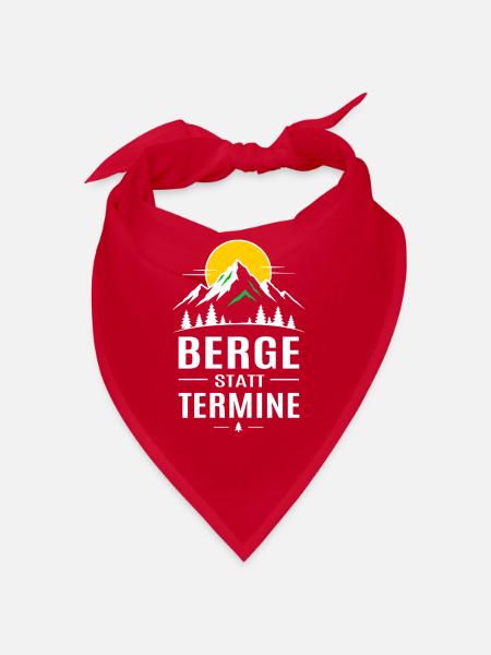 Berge statt Termine – Freiheit statt Alltag - Bandana - Rot - Vorne