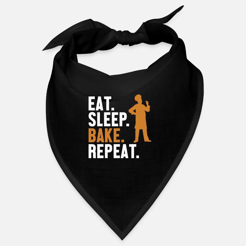 Eat Sleep Bake Repeat Confectioner Hobby Baker Bandana