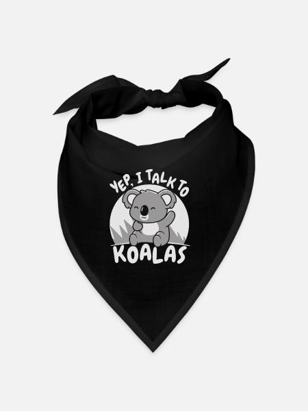 Yep I Talk To Koalas Koalabear Phascolarctos - Bandana - black - Front
