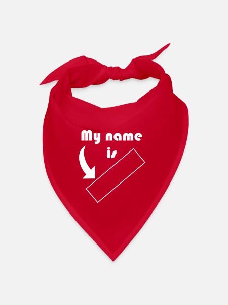 Mein Name ist ... anpassbar - Bandana - Rot - Vorne