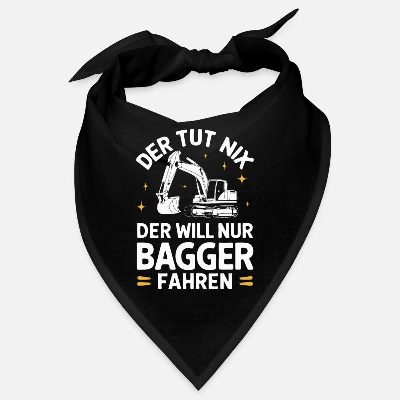 Baggerfahrer Bauarbeiter Baustelle Baumaschine Bandana