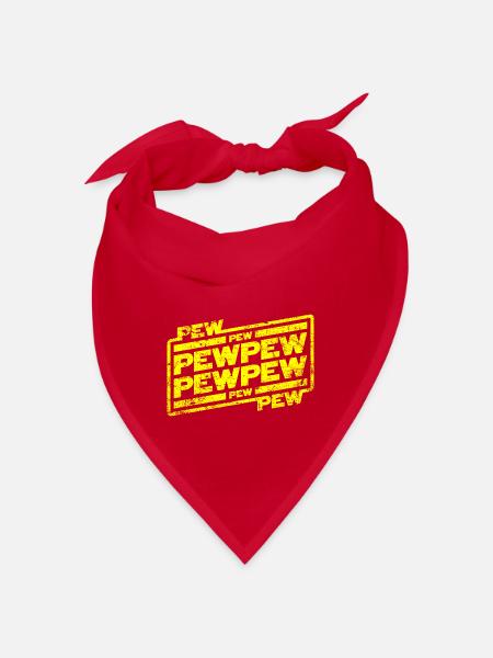 Pew Pew Pew - Bandana - Rot - Vorne