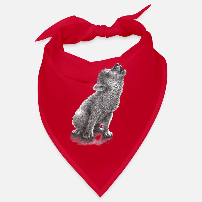 Junger heulender Wolf Bandana