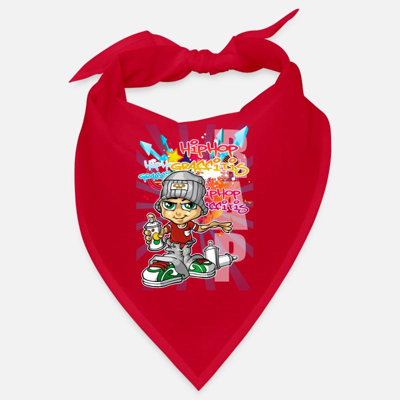 Graffiti boy background - Bandana - Rot