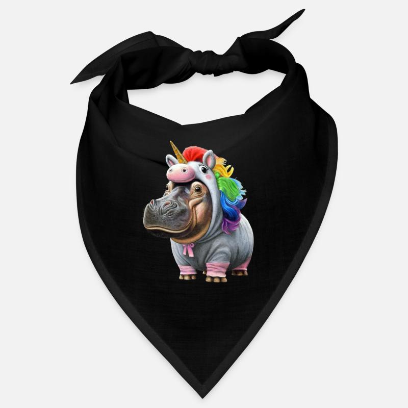 Nilpferd Einhorn Bandana