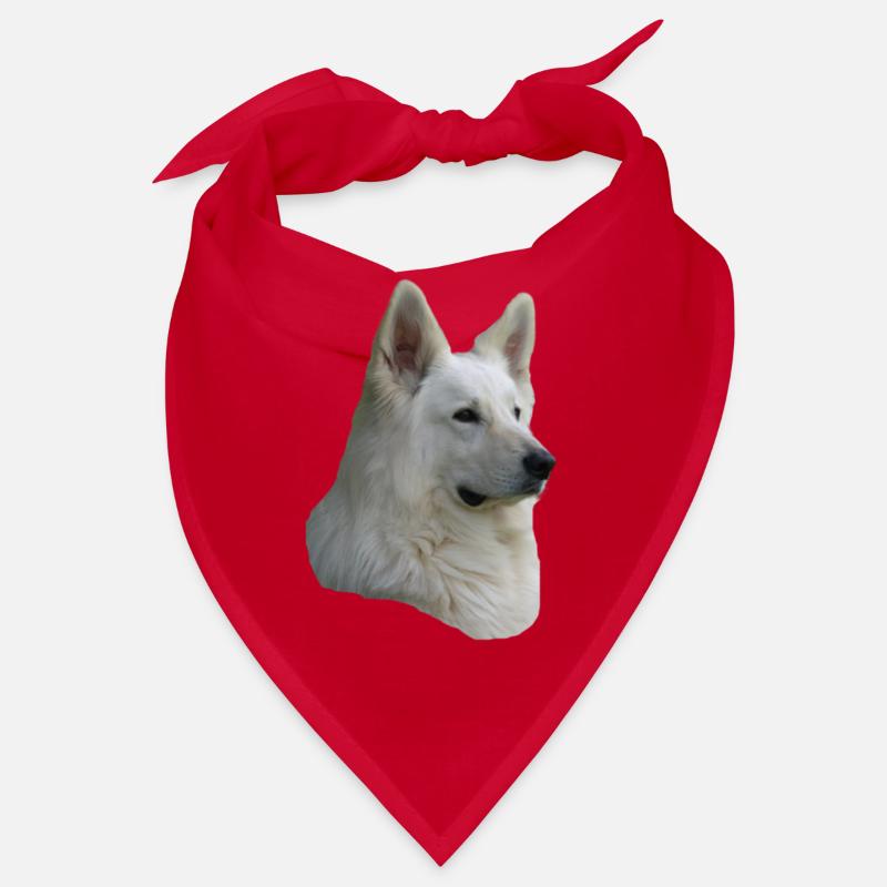 weisser Schäferhund Kopf Bandana