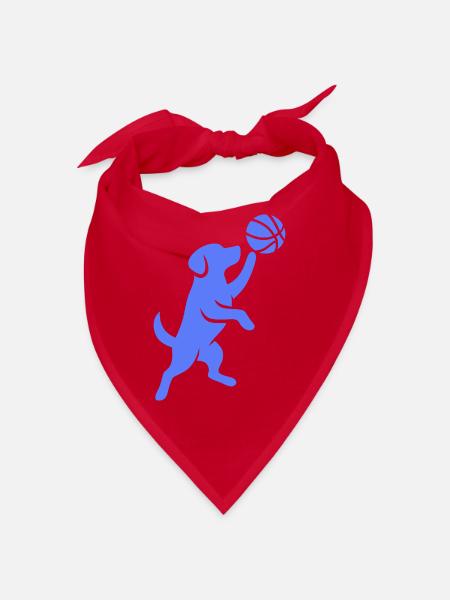 Minimalistische Silhouette Basketballspieler Wurf - Bandana - Rot - Vorne