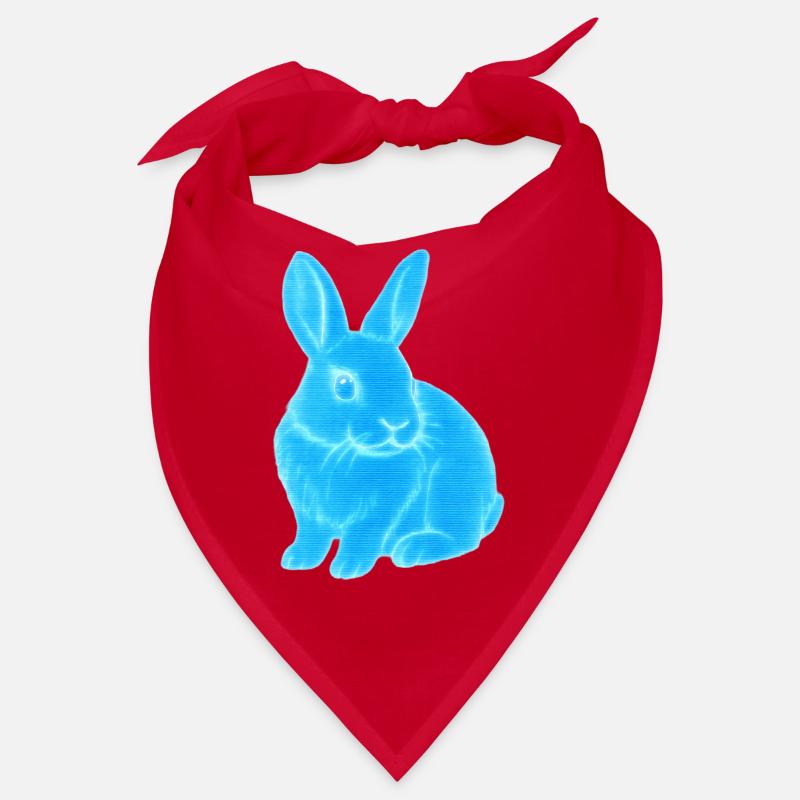 Neon Bunny Blue Glow Bandana