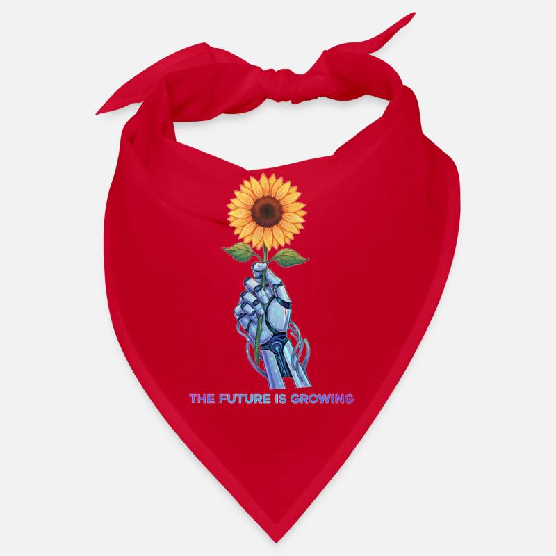 Cyber-Organic Robot Hand Sonnenblumen-Design Bandana