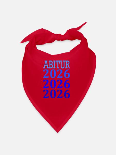 Abitur 2026 Spruch - Bandana - Rot - Vorne