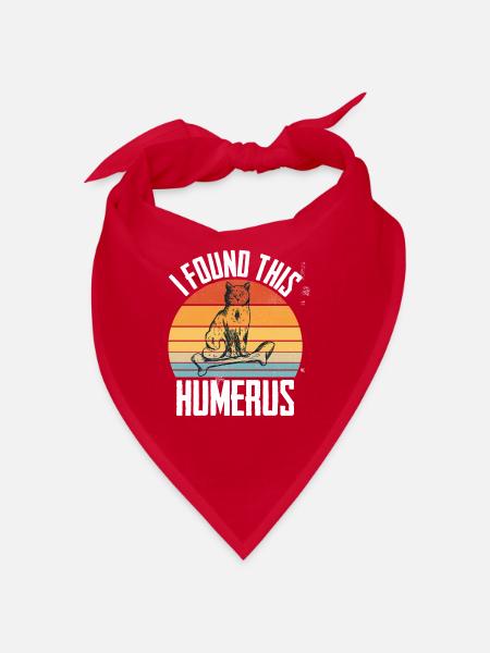 House Tiger Cat Upper Arm Bone Pet Humerus - Bandana - red - Front