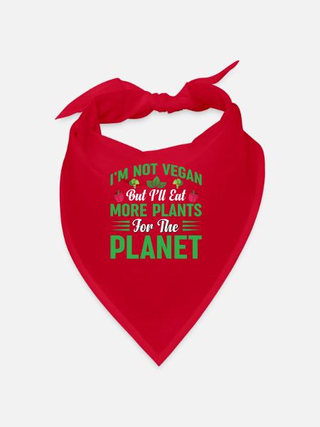 Plants Food Animal Welfare Herbivores Vegan - Bandana - red - Front