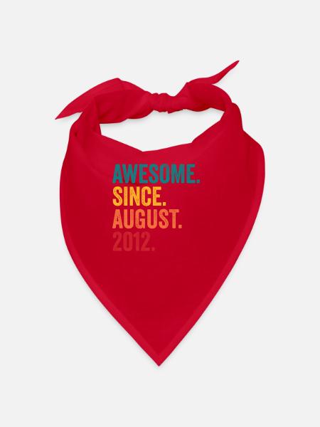 August 2012 - Birthday in August - Bandana - red - Front