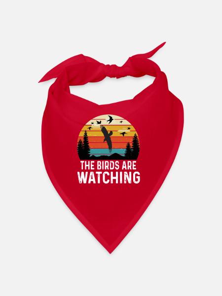 Bird watching Ornithologist Birding Birdwatching - Bandana - red - Front