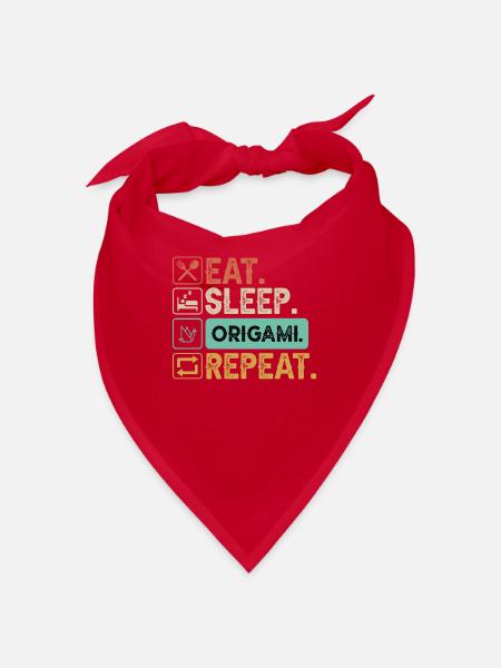 Origami Crafting Master Folding Technique Art Paper - Bandana - red - Front