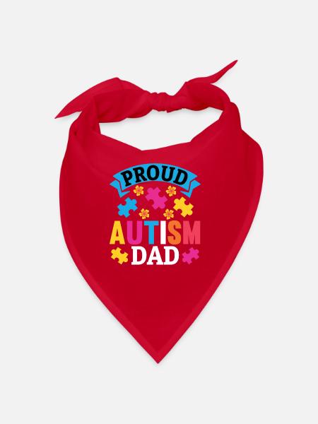 Autism Mother Daughter Son Autistic Parents Child - Bandana - red - Front