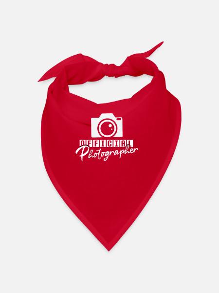 Photography Camera Photographer Retro Camera Photography - Bandana - red - Front
