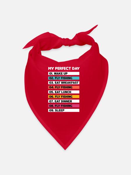 Fly Fishing Fishing Fishermen Sport fishermen Fly - Bandana - red - Front