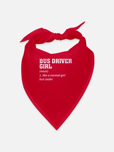 Busfahrerin Lustig Spruch Beruf Linienbus Geschenk - Bandana - Rot - Vorne