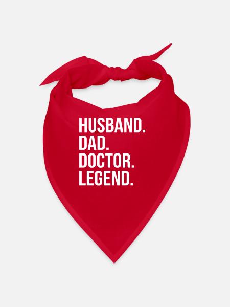 Papa Père Docteur Docteur Docteur Mari Légende - Bandana - rouge - Devant