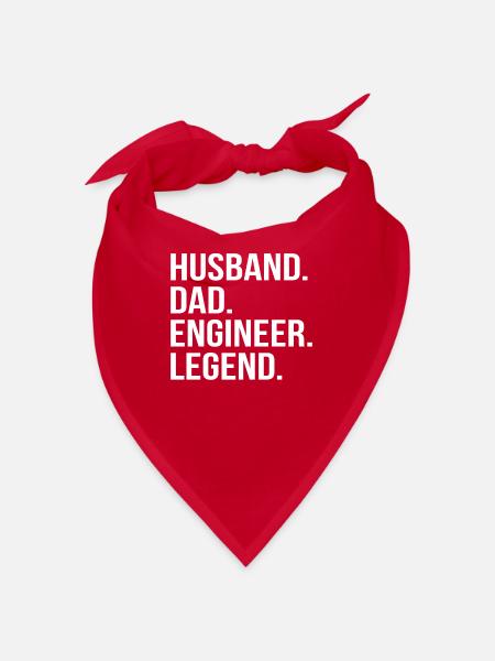 vater ehemann ingenieur held Legende Techniker - Bandana - Rot - Vorne