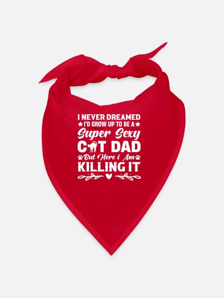 Real men love cats cat man cat father - Bandana - red - Front