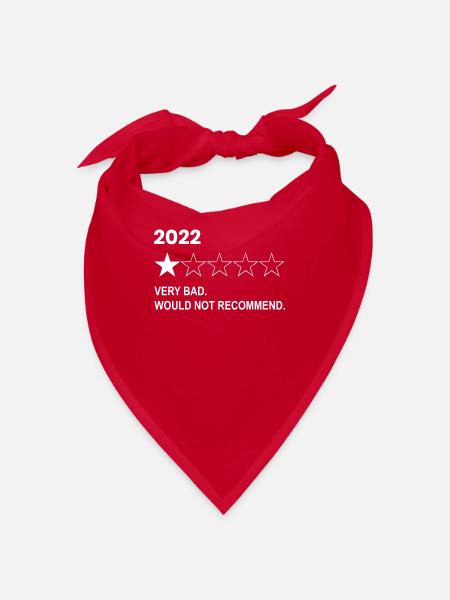 2022 review - Bandana - red - Front