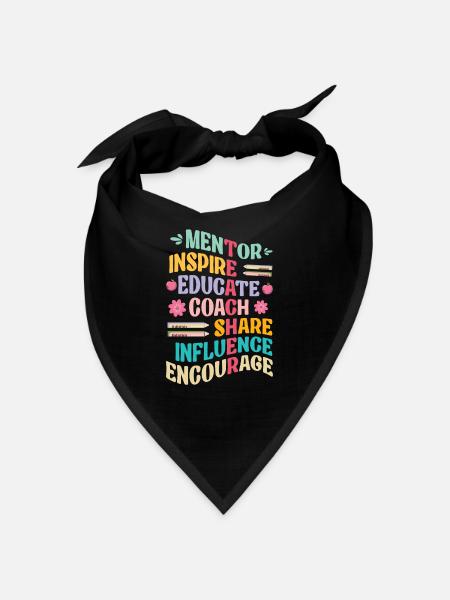 SUPER TEACHER POWER TEACHER POWER DICTONS MOTIF - Bandana - noir - Devant
