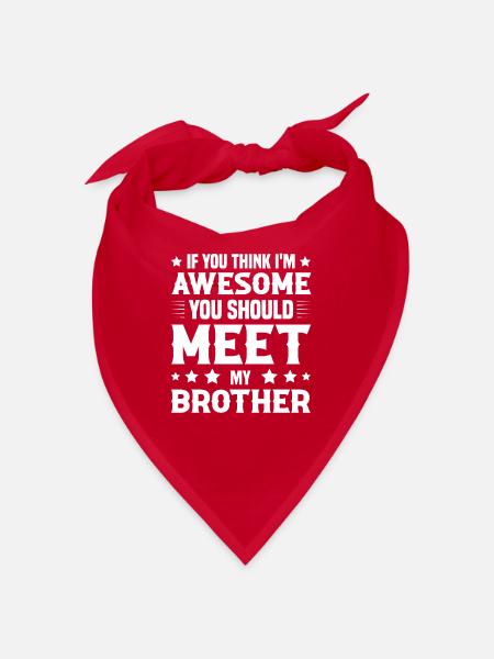 Bruderherz Bester Bruder der Welt Geschenkidee - Bandana - Rot - Vorne