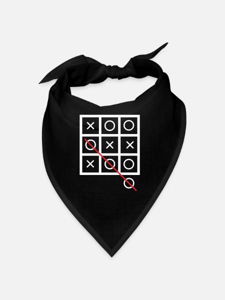 Tic tac toe - Bandana - black - Front
