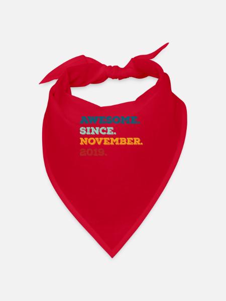Birthday born in November 2019 - Bandana - red - Front
