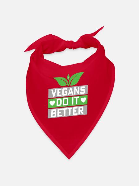 Militant des droits des animaux Végétalien Végétarien Amoureux des animaux Animal - Bandana - rouge - Devant