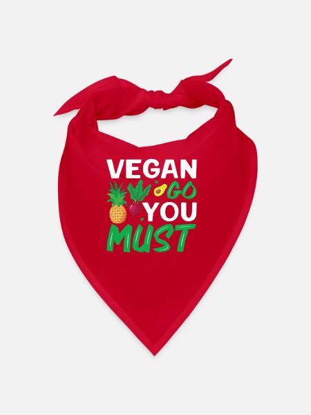 Militant des droits des animaux Végétalien Végétarien Amoureux des animaux Animal - Bandana - rouge - Devant