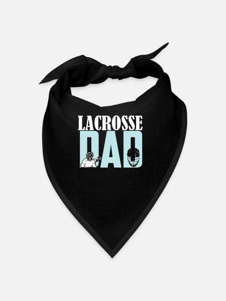 Lacrosse Father Game Sport Papa Racket Player - Bandana - black - Front