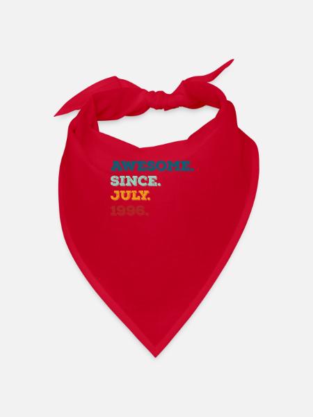 July 1996 - Birthday in July - Bandana - red - Front