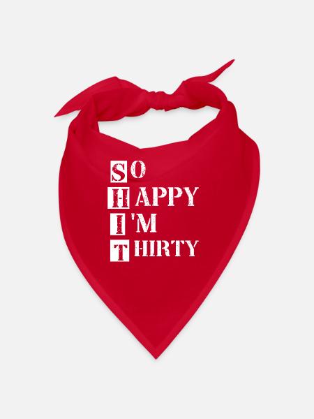 30e anniversaire - 30 ans de construction Round Thirty - Bandana - rouge - Devant