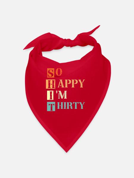 30e anniversaire - 30 ans de construction Round Thirty - Bandana - rouge - Devant