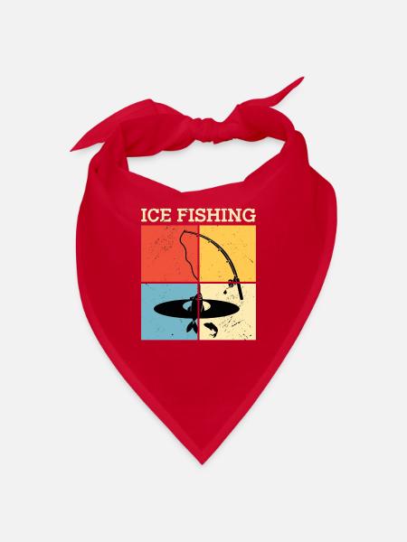 Eisfischen Angeln Eisfischer Eisfisch - Bandana - red - Front