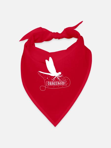 Dragonflies are my soul animal Cute dragonfly - Bandana - red - Front