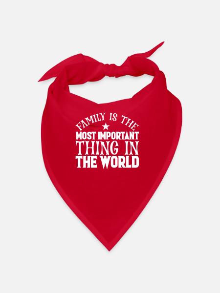 Family Man Grandpa Grandma Family Celebration Grandchildren Children - Bandana - red - Front