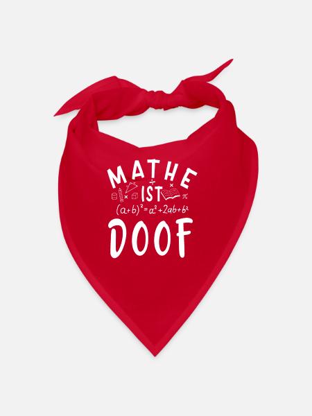 Professeur de mathématiques Formule mathématique Professeur de géométrie - Bandana - rouge - Devant