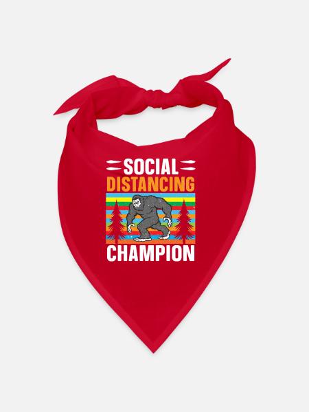 Keeping your distance - social distancing - Bandana - red - Front