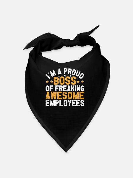 Meilleur directeur général employé entrepreneur - Bandana - noir - Devant